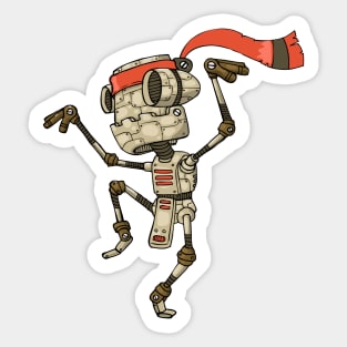 Martial Arts Robots for Karate and Kung Fu Lovers Sticker